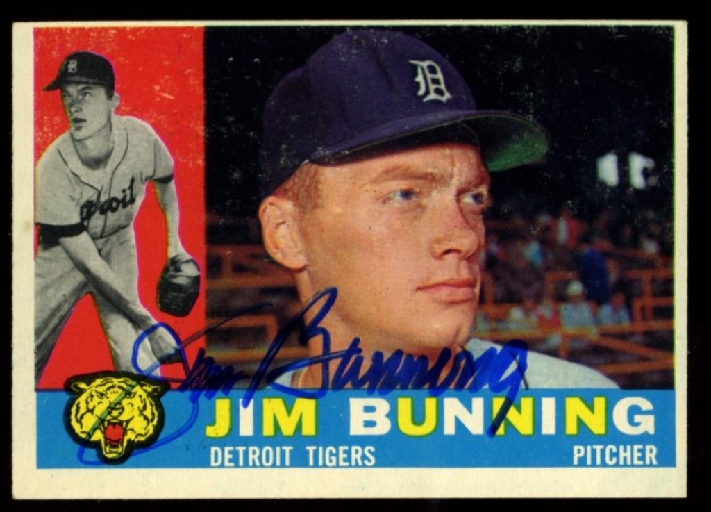 1958 topps #115 JIM BUNNING detroit tigers CENTERED BGS BCCG 7 Graded Card 