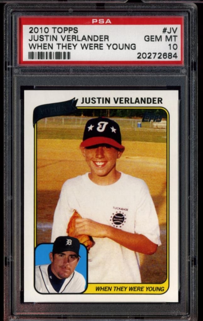 2010 Topps # JV When They Were Young Justin Verlander PSA 10